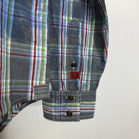 Marithe + Francois Girbaud Plaid Button Down Shirt XL Cotton Western Y2K - Picture 3 of 9